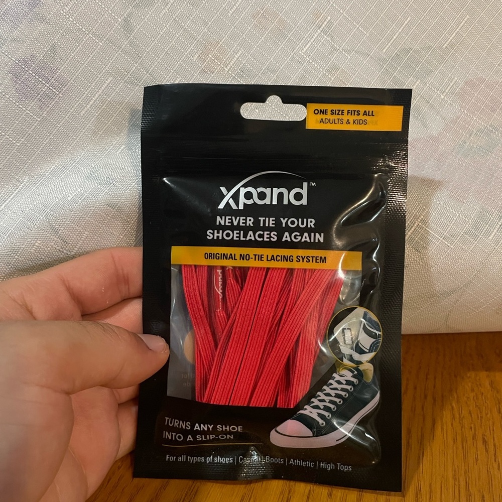 Xpand No-Tie Shoelaces in Red
